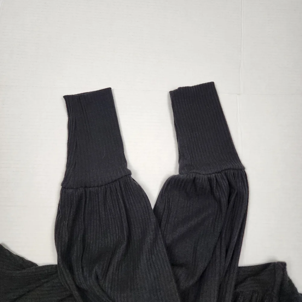 Forever 21 Plus Bodysuit Ribbed Black Knit Puff Long Sleeve NWT Size 2X - Picture 7 of 16